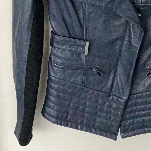NWOT Badgely Mischka Leather Jacket in XS - Picture 3 of 7
